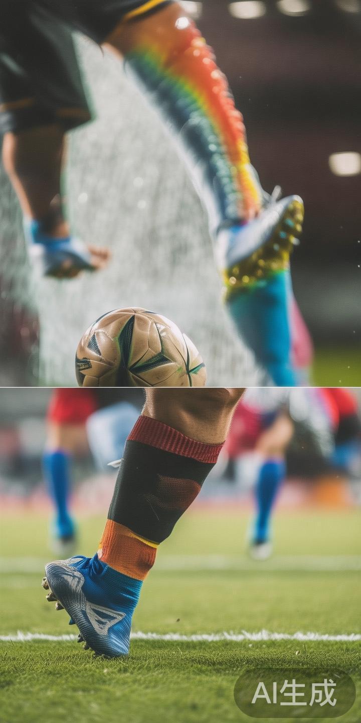 脚法动作引导球穿越
使用脚背或者脚内侧，用一只脚